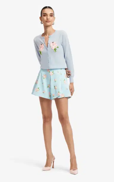 Leo Lin Abby Floral-Print High-Waisted Cotton-Silk Shorts | Thumbnail 5
