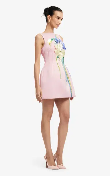 LEO LIN Ali Embroidered Mini Dress | Thumbnail 5