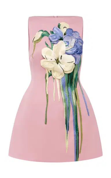 LEO LIN Ali Embroidered Mini Dress | Thumbnail 9