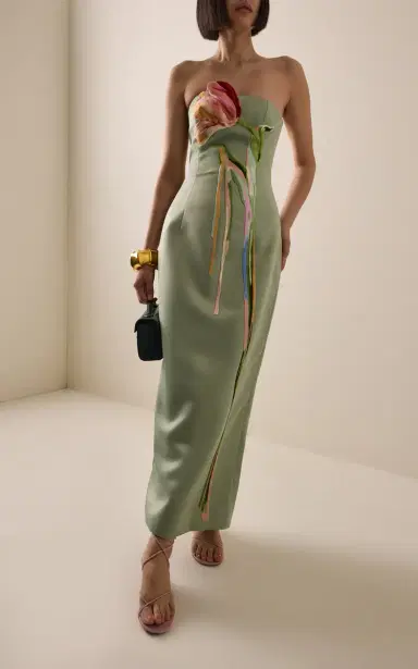 Leo Lin Marilyn Floral-Embroidered Maxi Dress | Thumbnail 2