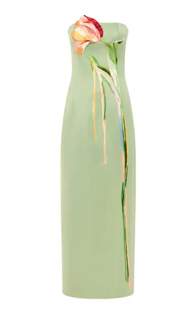 Leo Lin Marilyn Floral-Embroidered Maxi Dress | Thumbnail 6