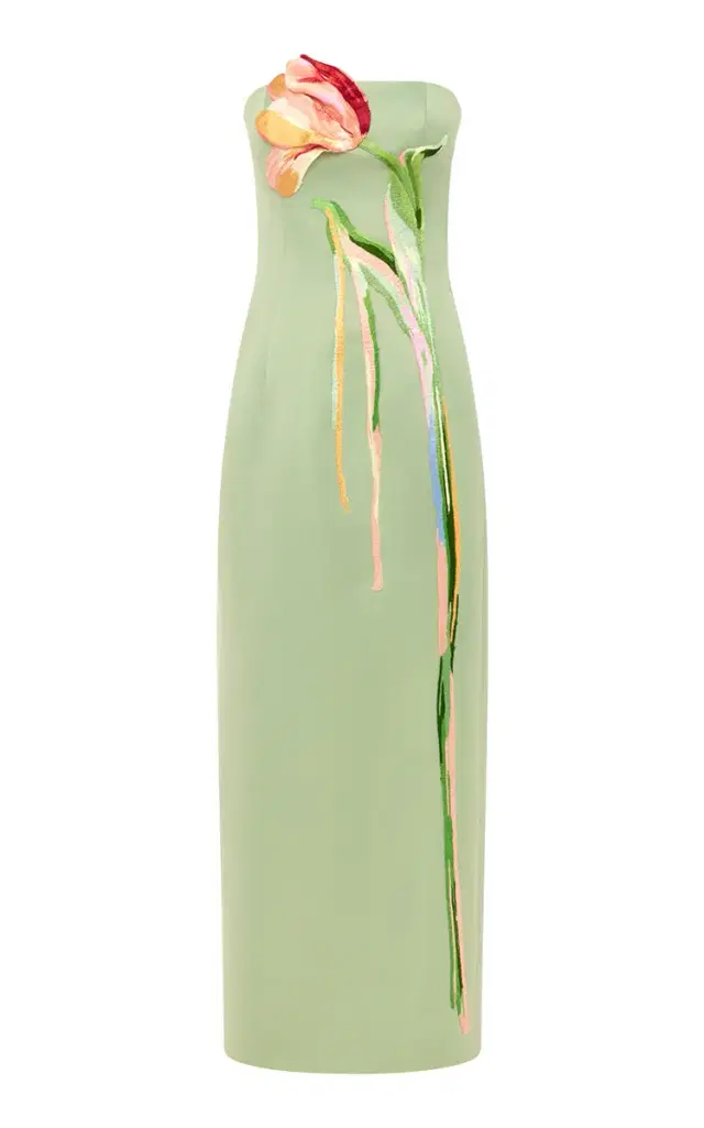 Marilyn Floral-Embroidered Maxi Dress