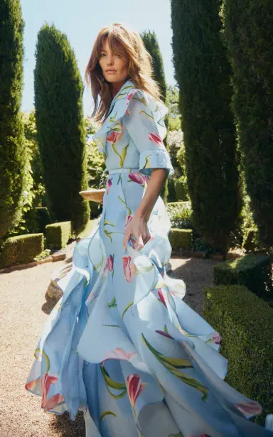 LEO LIN Isabella Floral-Print Silk Maxi Dress | Thumbnail 2