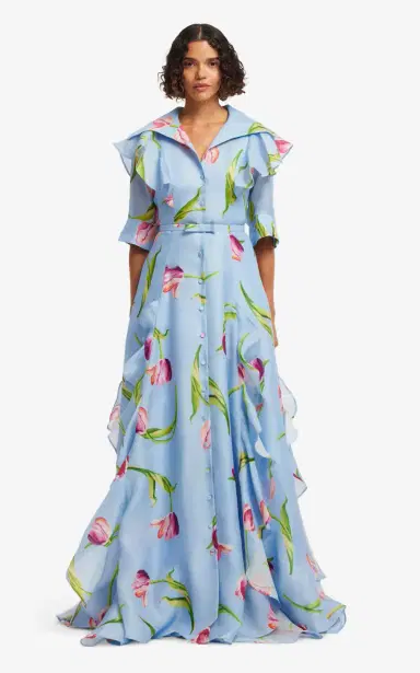 LEO LIN Isabella Floral-Print Silk Maxi Dress | Thumbnail 3