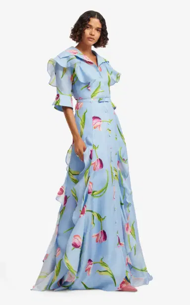 LEO LIN Isabella Floral-Print Silk Maxi Dress | Thumbnail 4