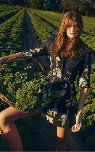 LEO LIN Genevieve Floral-Print Linen-Blend Button-Up Mini Dress | Thumbnail 2
