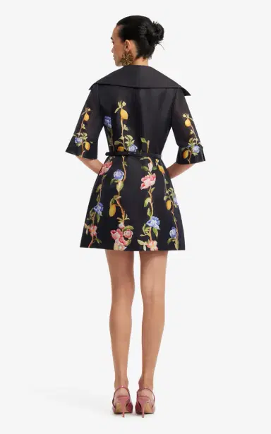 LEO LIN Genevieve Floral-Print Linen-Blend Button-Up Mini Dress | Thumbnail 7