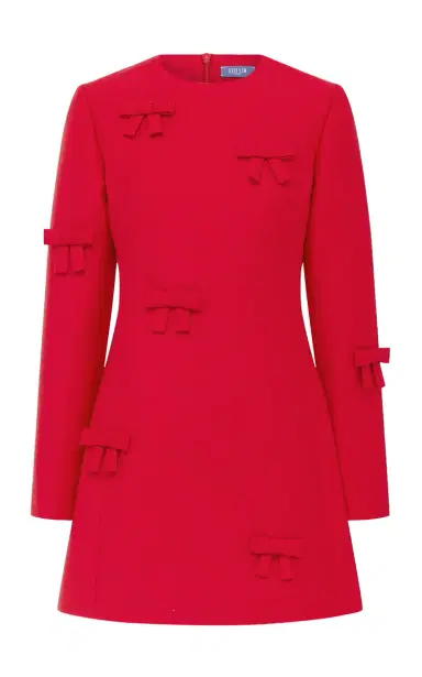 Leo Lin Aliza Bow-Embellished Mini Dress | Thumbnail 1