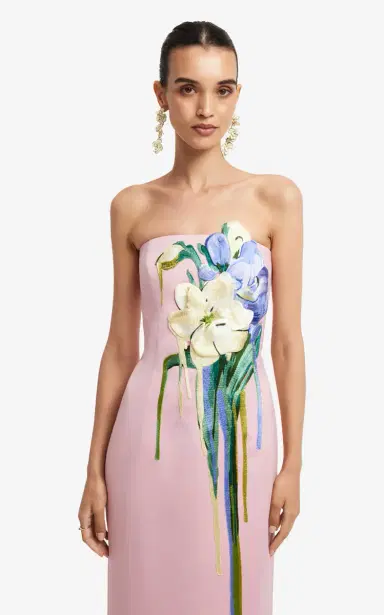 LEO LIN Rayna Floral-Embroidered Maxi Dress | Thumbnail 5