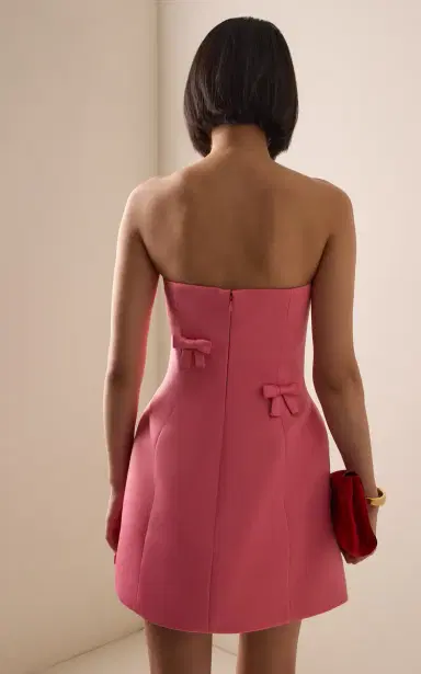 Leo Lin Roselle Bow-Embellished Mini Dress | Thumbnail 4