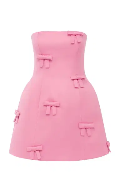 Leo Lin Roselle Bow-Embellished Mini Dress | Thumbnail 5