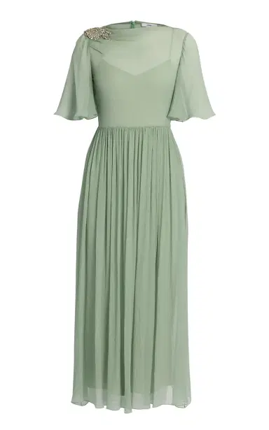 Erdem Embellished Silk Creponne Midi Dress | Thumbnail 1