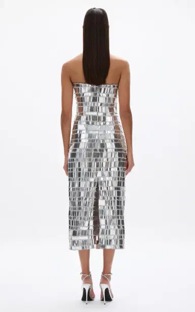 Rachel Gilbert Ariel Metallic Column Gown | Thumbnail 5