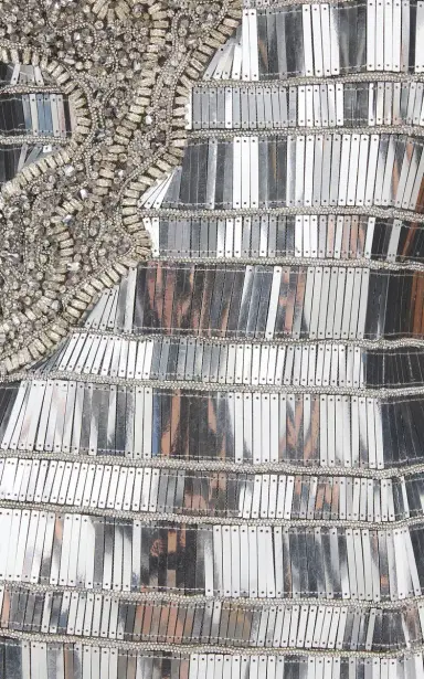 Rachel Gilbert Ariel Metallic Column Gown | Thumbnail 7