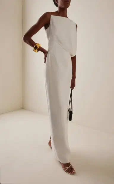 RACHEL GILBERT Claudia Structured Column Gown | Thumbnail 2 RACHEL GILBERT Claudia Structured Column Gown | Thumbnail 2