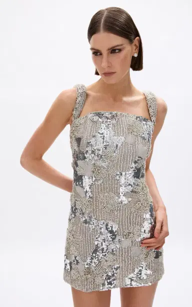 Rachel Gilbert Elyse Embellished Mini Dress | Thumbnail 6
