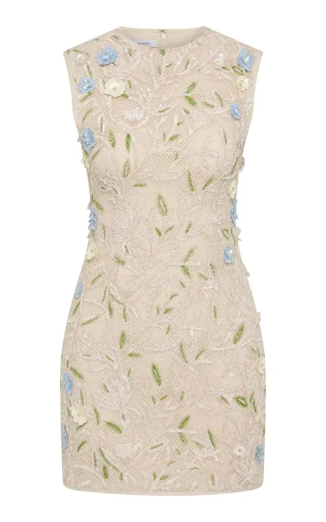 Rachel Gilbert Mistral Embroidered Cotton Mini Dress