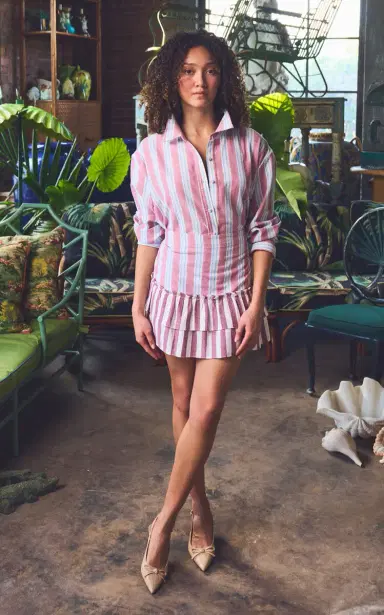 Coniglio Palm Beach Classic Striped Cotton Button-Down Shirt | Thumbnail 2