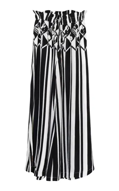 Coniglio Palm Beach Palmer Striped Silk Wide-Leg Pants | Thumbnail 1
