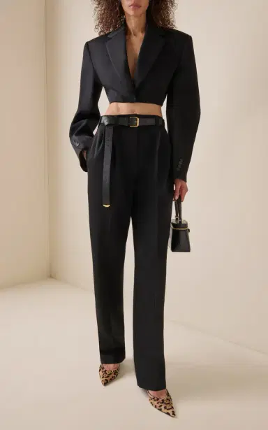 Givenchy Double-Pleated Low-Waisted Wool Trousers | Thumbnail 2 Givenchy Double-Pleated Low-Waisted Wool Trousers | Thumbnail 2