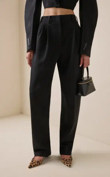 Givenchy Double-Pleated Low-Waisted Wool Trousers | Thumbnail 3 Givenchy Double-Pleated Low-Waisted Wool Trousers | Thumbnail 3