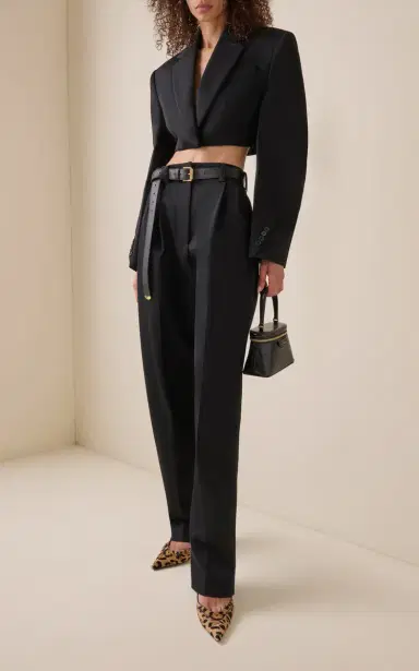 Givenchy Cropped Cocoon Tuxedo Jacket | Thumbnail 3 Givenchy Cropped Cocoon Tuxedo Jacket | Thumbnail 3