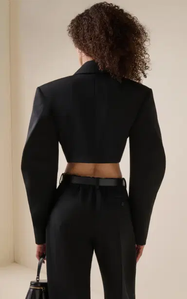 Givenchy Cropped Cocoon Tuxedo Jacket | Thumbnail 4 Givenchy Cropped Cocoon Tuxedo Jacket | Thumbnail 4