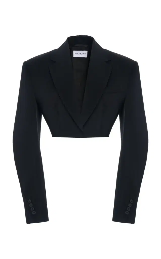 Cropped Cocoon Tuxedo Jacket