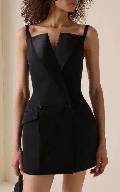Givenchy Wool Grain De Poudre Mini Tuxedo Dress | Thumbnail 2 Givenchy Wool Grain De Poudre Mini Tuxedo Dress | Thumbnail 2