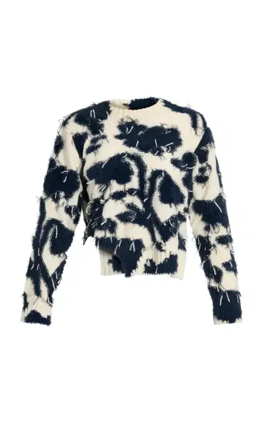 Erdem Textured Floral Wool Sweater | Thumbnail 2