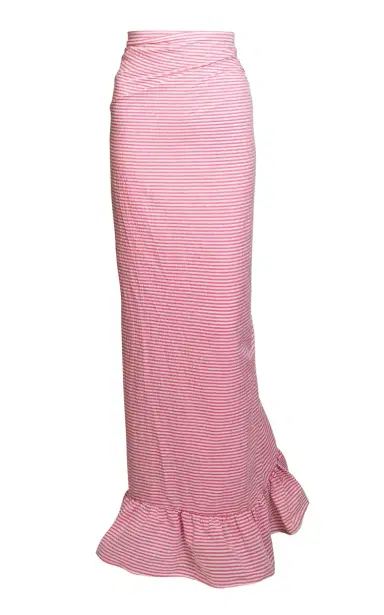 Coniglio Palm Beach Power Ruffled Cotton-Blend Pareo Maxi Skirt | Thumbnail 1