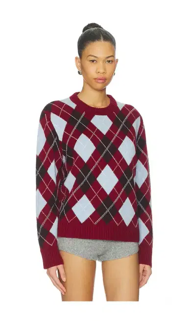 La Ligne Boyfriend Argyle Crewneck Sweater | Thumbnail 2
