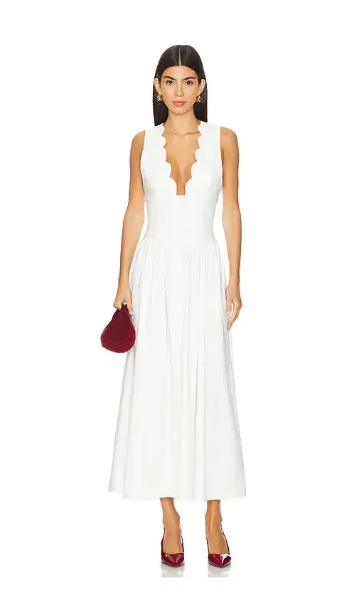 WeWoreWhat Button Front Scallop Dress