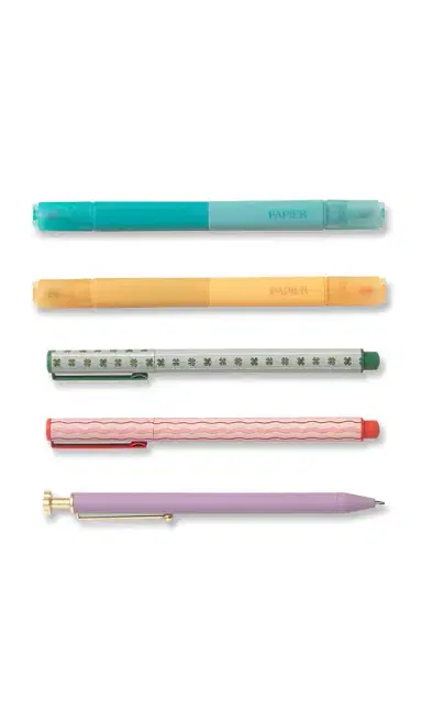 Papier Imagination Mixed Pen & Highlighter Set Of 5 | Thumbnail 2