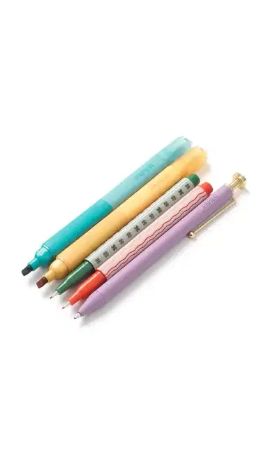 Papier Imagination Mixed Pen & Highlighter Set Of 5 | Thumbnail 1