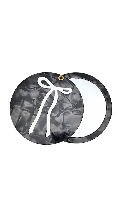Solar Eclipse Hand-Painted French Bow Compact Mirror