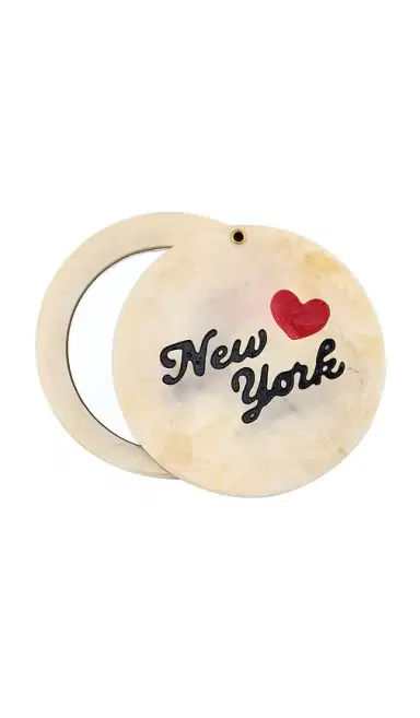 Solar Eclipse Hand-Painted I Love New York Compact Mirror | Thumbnail 1 Solar Eclipse Hand-Painted I Love New York Compact Mirror | Thumbnail 1