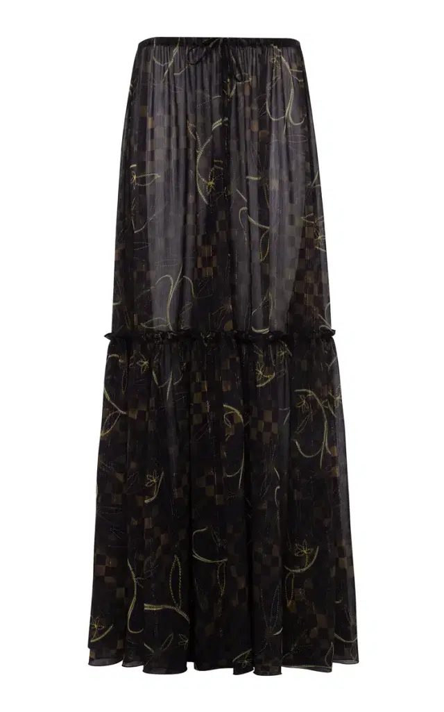 Arabella Printed Chiffon Maxi Skirt