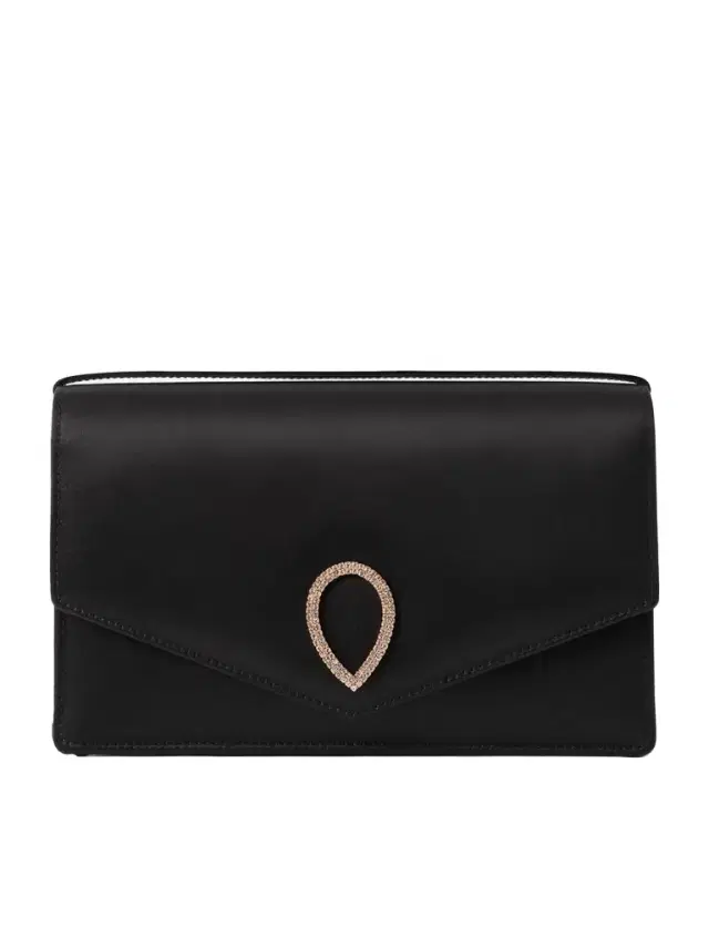 Le 8 Crystal-embellished Satin Clutch