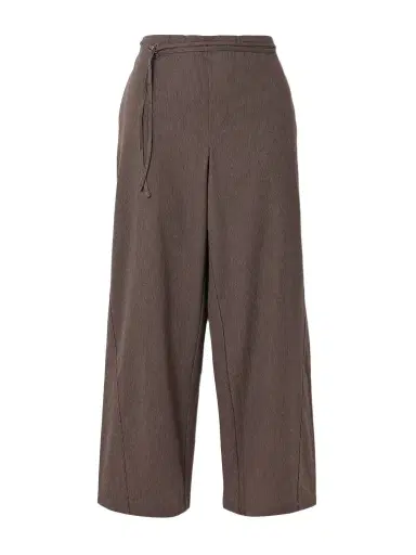 Deiji Studios Belted Pinstriped Organic Cotton Straight-leg Pants | Thumbnail 1