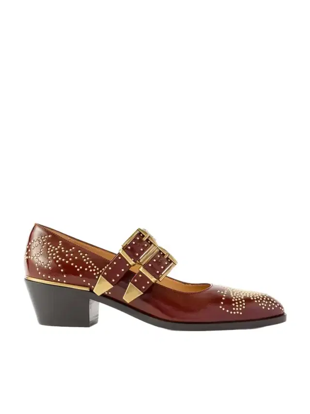 Susanna Studded Leather Mary Jane Pumps