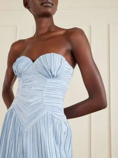 Cult Gaia Ashika Pleated-satin Gown | Thumbnail 4
