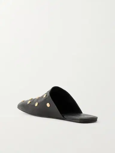Chloé Studded Textured-leather Slip-ons | Thumbnail 3