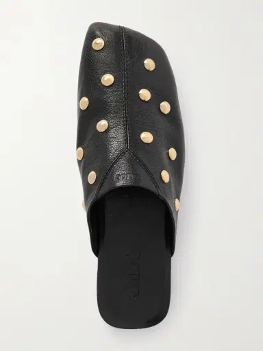 Chloé Studded Textured-leather Slip-ons | Thumbnail 6