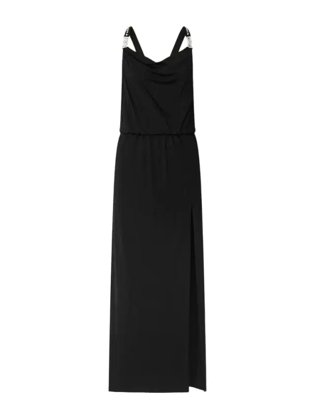 Embellished Draped Jersey Gown