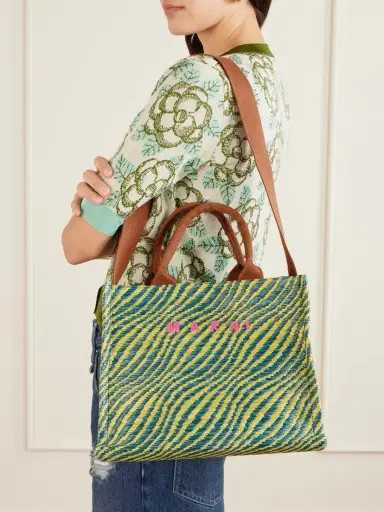 Marni Basket Small Jacquard Tote | Thumbnail 3 Marni Basket Small Jacquard Tote | Thumbnail 3