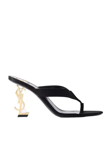 Saint Laurent Opyum Embellished Satin Sandals | Thumbnail 1 Saint Laurent Opyum Embellished Satin Sandals | Thumbnail 1