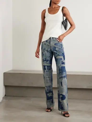 Jean Paul Gaultier Printed High-rise Straight-leg Jeans | Thumbnail 2