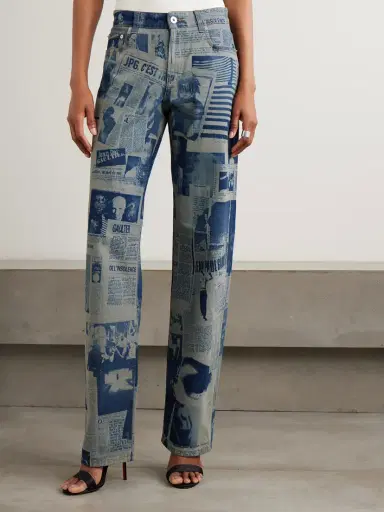 Jean Paul Gaultier Printed High-rise Straight-leg Jeans | Thumbnail 3