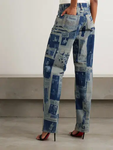 Jean Paul Gaultier Printed High-rise Straight-leg Jeans | Thumbnail 4